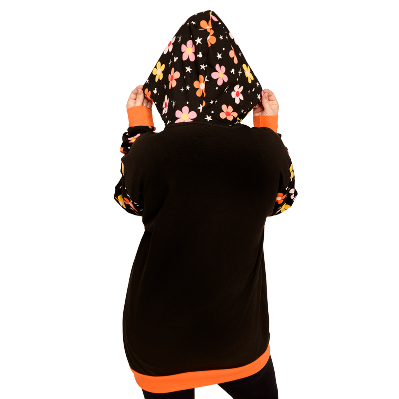 Mickey & Minnie Floral Ghost Glow Unisex Hoodie, , hi-res view 4